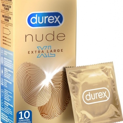 Durex Nude XL Condooms huid-op-huid Gevoel Extra Dun 57mm (latex) (40st + 10st GRATIS)