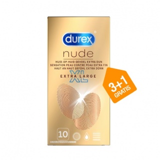 Durex Condooms Nude XL (57MM) (3+1 Gratis)