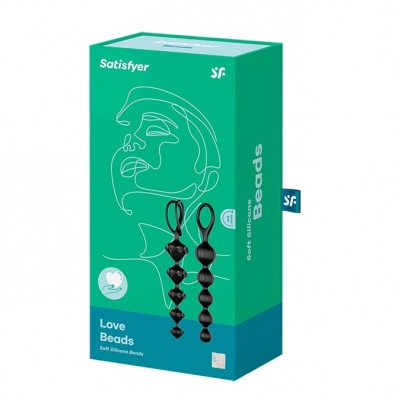  Satisfyer - Love Beads Soft Silicone (Zwart)