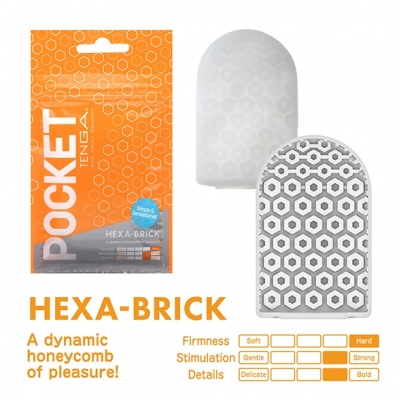 Tenga Pocket Stroker (Hexa Brick Oranje)