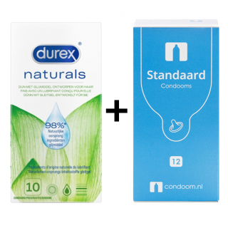 ​Durex Naturals Condooms (10 stuks + GRATIS CNL Standaard 12st.)