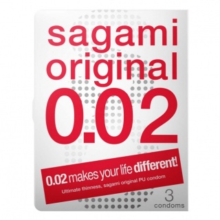 Sagami Original 0.02 - ultradunne latexvrije condooms (3 stuks)