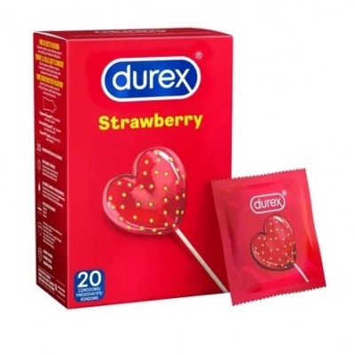 Durex Condooms Aardbeiensmaak (20 stuks)