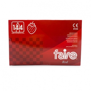 Faire Red condooms aardbeiensmaak (144 stuks)