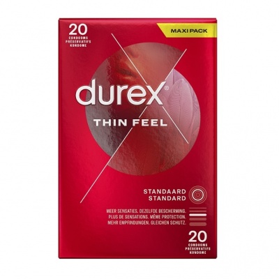 Durex Thin Feel Maxi Pack (40st + GRATIS CNL Warming 100ml)