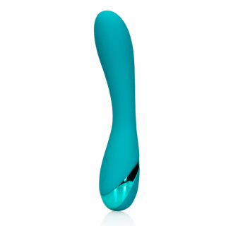 Loveline Smooth Silicone G-Spot Vibrator (Teal Blue)