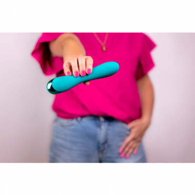 Loveline Smooth Silicone G-Spot Vibrator (Teal Blue)