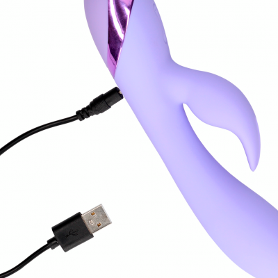 Loveline Silicone Rabbit Vibrator (Digital Lavender)