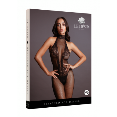 Le Desir Fishnet and Lace Bodystocking (One size)