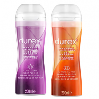 Durex Massage Gel 2-1 Duo Aloe Vera + Ylan Ylang (2x 200ml)