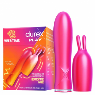 Durex Play Tease & Vibe ( 2 in 1 Vibrator en Teaser Tip + glijmiddel)