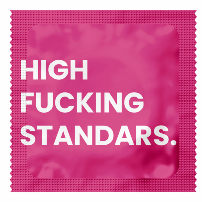 Roze foto condooms (High Fucking Standards)