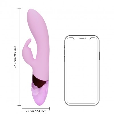 Loveline Ultra Zachte Silicone Rabbit Vibrator (Exotic Fucshsia)