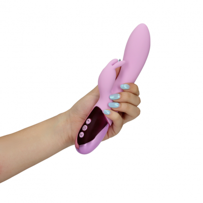 Loveline Ultra Zachte Silicone Rabbit Vibrator (Ceramic Peach)