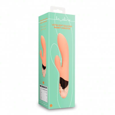 Loveline Ultra Zachte Silicone Rabbit Vibrator (Ceramic Peach)