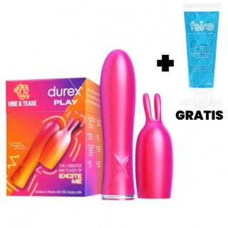 Durex Play Tease & Vibe ( 2 in 1 Vibrator en Teaser Tip)