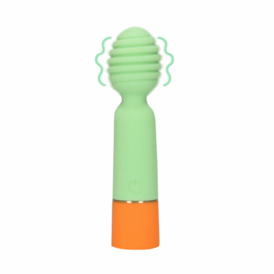 Loveline Geribbelde Mini Vibrator met USB aansluiting (Lente Groen)