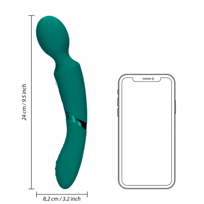 Loveline Dubbelzijdige Vibrerende Wand Vibrator (mos groen)