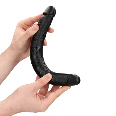 RealRock Dubbele Dunne Dildo Ø 3.8cm 30.5 cm  (Zwart)