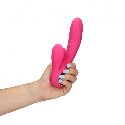 Tongue Flickering and Heating Rabbit Vibrator (Pink)