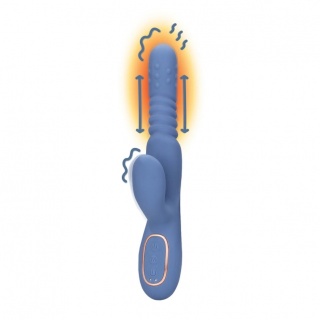 Warming Rotating & Thrusting Vibrator (Blue Nova)