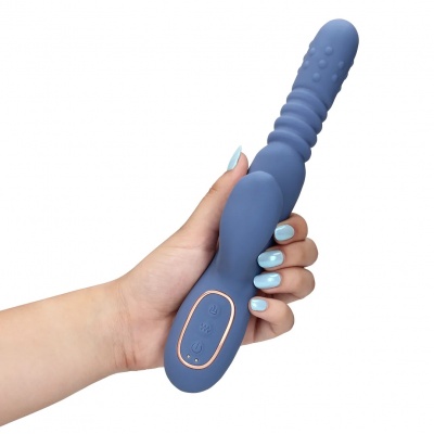 Warming Rotating & Thrusting Vibrator (Blue Nova)