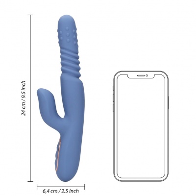 Warming Rotating & Thrusting Vibrator (Blue Nova)