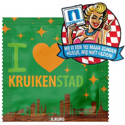 Carnavals condooms Kruikenstad + GRATIS embleem (11 stuks)