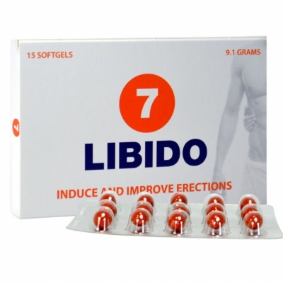 Libido7 Erection Softgels – Natuurlijk erectiemiddel met Ginseng (15 stuks)