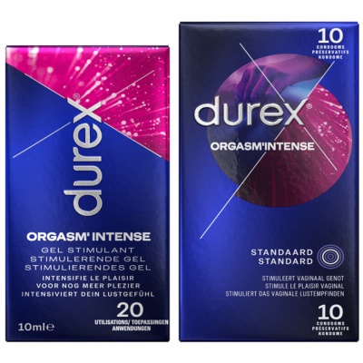 Durex Orgasm' Intense Condooms  (10 stuks + Gel 10ml)