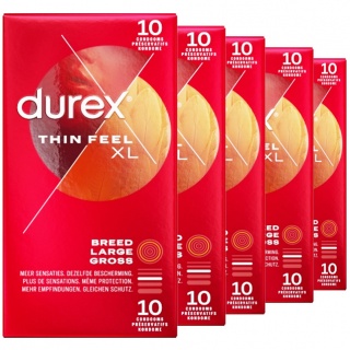 Durex Thin Feel XL Condooms 60mm — 40st. + 10st. GRATIS