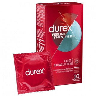  Durex Feeling Thin Feel Condooms Nauwsluitend & Extra dun — 10 stuks