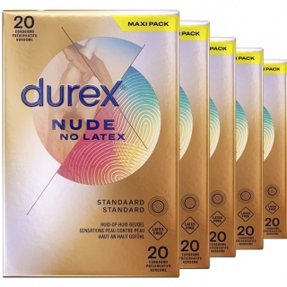 Durex Nude - Latexvrij Condooms voor huid-op-huid gevoel — 80st + 20st GRATIS