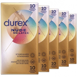 Durex Nude - Latexvrij Condooms voor huid-op-huid gevoel — 40st + 10st GRATIS