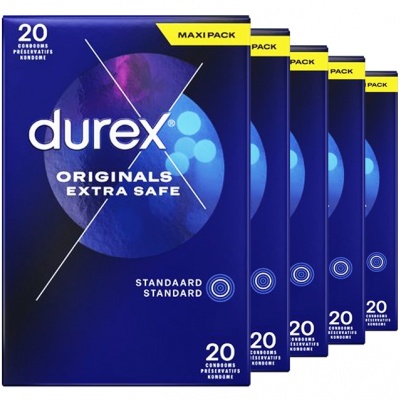 Durex Originals Extra Safe condooms Maxi Pack (80st +20st GRATIS)