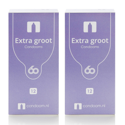 Condoom.nl Extra Groot Condooms 60mm (1+1 Gratis)
