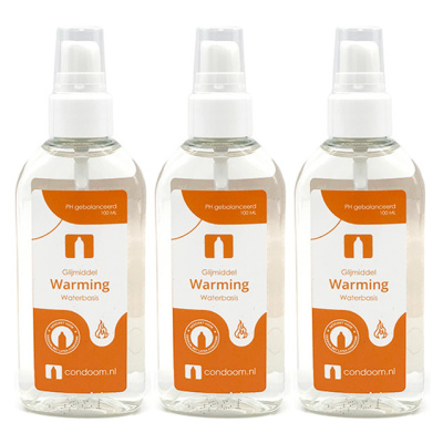 Condoom.nl Glijmiddel Warming  (2x 100ml + 100ml Gratis)