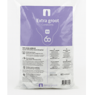 Condoom.nl Extra Groot Condooms 60mm — 144 stuks