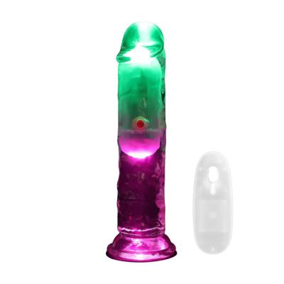 RealRock – Transparante LED Dildo met Afstandsbediening (6 inch/16,5cm)