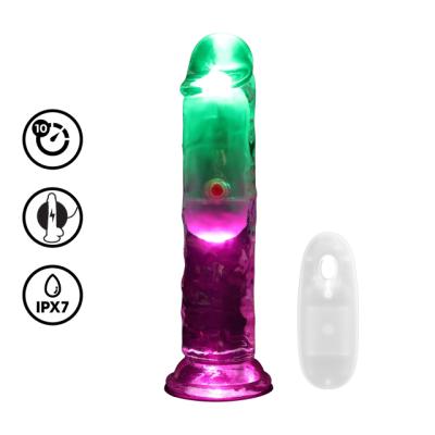 RealRock – Transparante LED Dildo met Afstandsbediening (15cm)