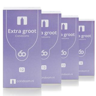Condoom.nl Extra Groot Condooms 60mm — 2 + 2 Gratis
