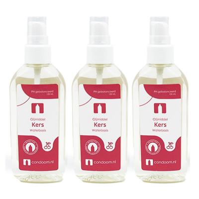 Condoom.nl Glijmiddel Kers (2 + 1 Gratis)
