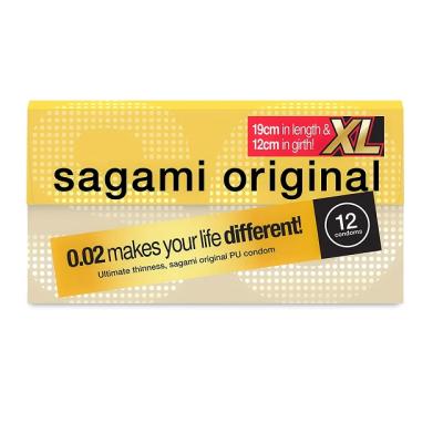 Sagami Original 0.02 - ultradunne latexvrij 61mm- Maat XL (12 stuks)
