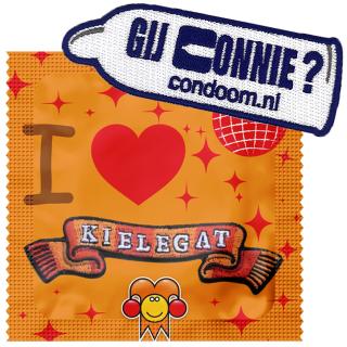 Carnavals condooms Kielegat + GRATIS embleem &mdash; 11 stuks