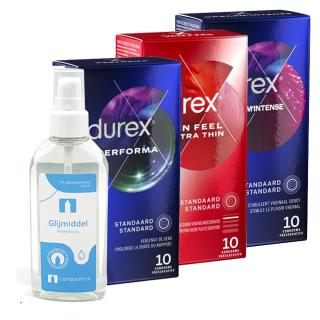 Durex Combinatiepakket + 100ml glijmiddel &mdash; 30 stuks 