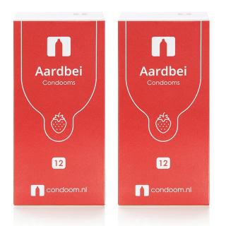 Condoom.nl Aardbei Condooms &mdash; 1+1 Gratis