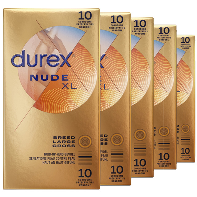 Durex Nude XL Condooms huid-op-huid Gevoel Extra Dun 60mm (latex) afbeelding