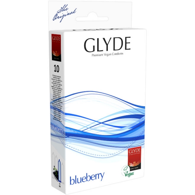 Glyde Premium Vegan Condooms Blueberry 10 stuks