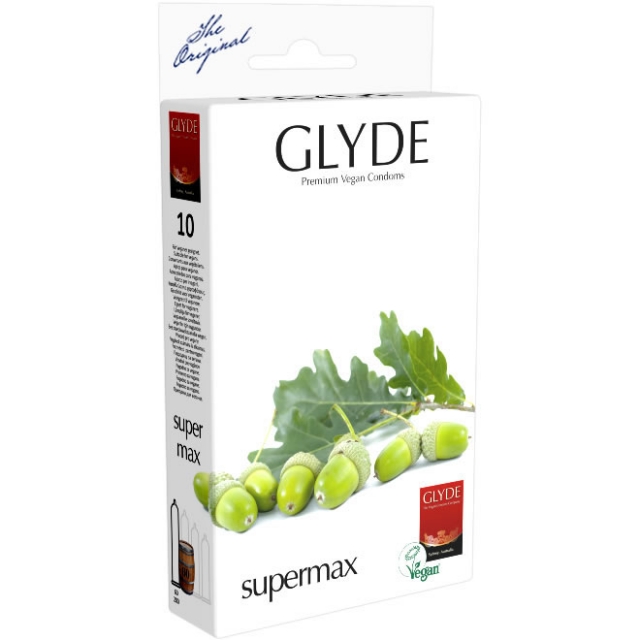 Glyde Premium Vegan Condooms Supermax 60 10 stuks