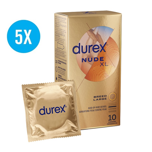 Durex Nude XL Condooms huid-op-huid Gevoel Extra Dun 60mm (latex)